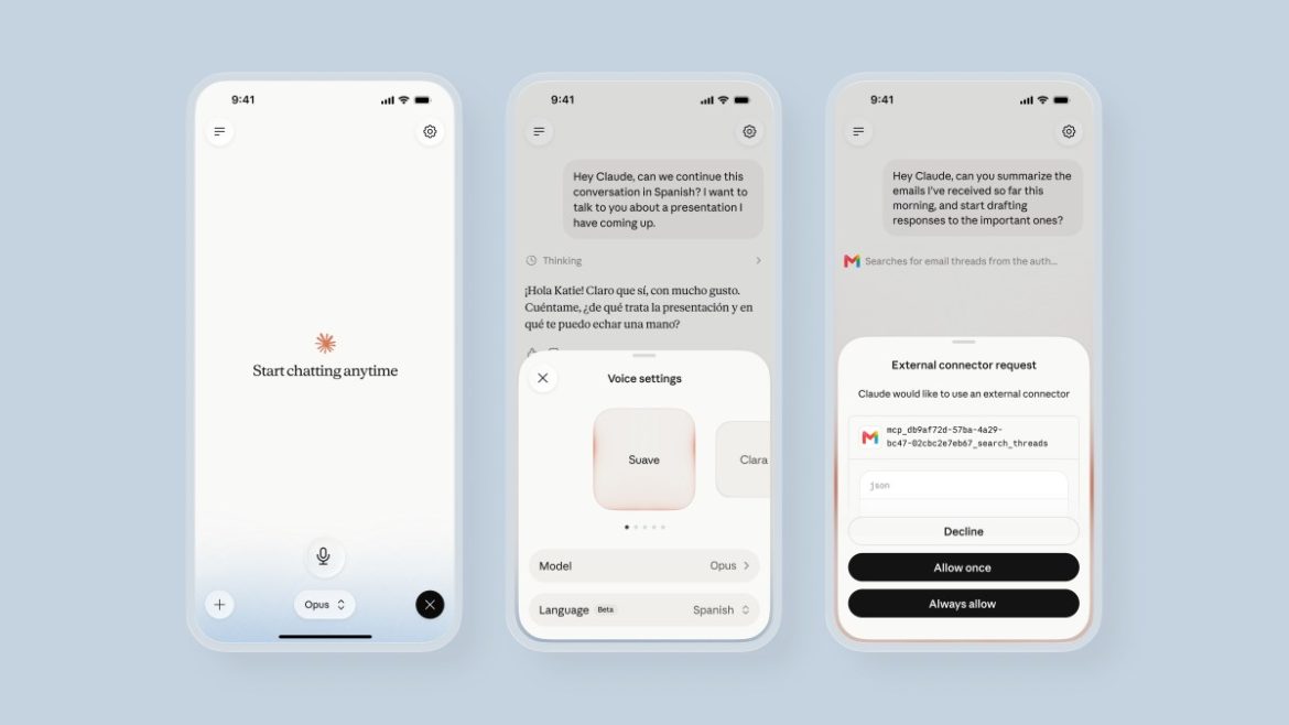 Anthropic updates Claude voice mode with more capable models