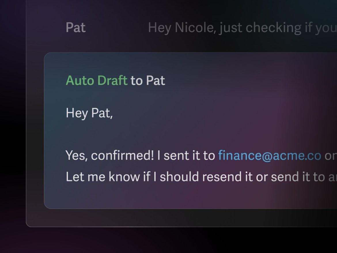 Superhuman Auto Drafts